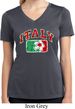 Italy Ladies Moisture Wicking V-neck Shirt