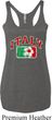 Italy Ladies Tri Blend Racerback Tank Top