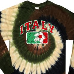 Italy Long Sleeve Tie Dye Shirt Italy Long Sleeve Tie Dye Shirt
