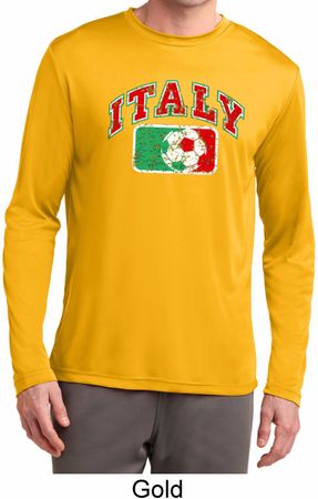 Italy Mens Dry Wicking Long Sleeve Shirt