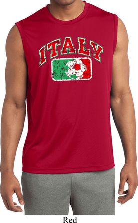 Italy Mens Sleeveless Moisture Wicking Shirt