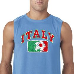 Italy Mens Sleeveless Shirt Italy Mens Sleeveless Shirt