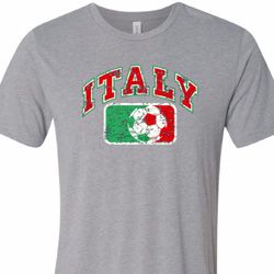 Italy Mens Tri Blend Crewneck Shirt Italy Mens Tri Blend Crewneck Shirt