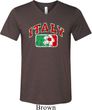 Italy Mens Tri Blend V-neck Shirt
