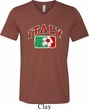 Italy Mens Tri Blend V-neck Shirt
