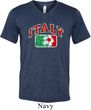 Italy Mens Tri Blend V-neck Shirt
