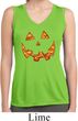 Jack O Lantern Skull Ladies Sleeveless Moisture Wicking Shirt