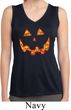 Jack O Lantern Skull Ladies Sleeveless Moisture Wicking Shirt