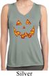 Jack O Lantern Skull Ladies Sleeveless Moisture Wicking Shirt
