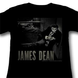 James Dean Juniors Shirt Camera Black Tee T-Shirt