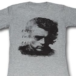 James Dean Juniors Shirt Everything Fades Grey Tee T-Shirt