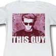 James Dean Juniors Shirt Flowery Dean White Tee T-Shirt