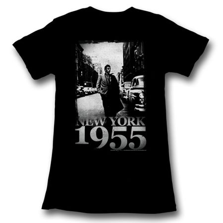 James Dean Juniors Shirt New York 1955 Black Tee T-Shirt
