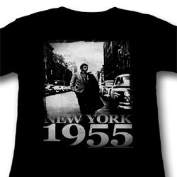 James Dean Juniors Shirt New York 1955 Black Tee T-Shirt