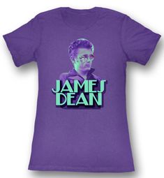 James Dean Juniors T-shirt Bro Again Purple Tee Shirt