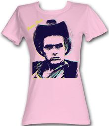James Dean Juniors T-shirt Dean Lines Again Pink Tee Shirt