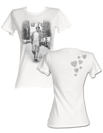 James Dean Juniors T-shirt New York 1955 White Tee Shirt