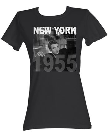 James Dean Juniors T-shirt New York 55 Coal Tee Shirt