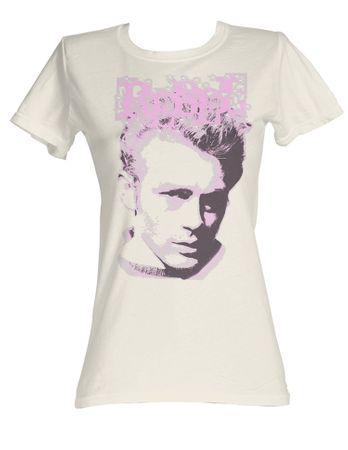 James Dean Juniors T-shirt Rebel Dirty White Tee Shirt