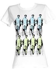 James Dean Juniors T-shirt Warhol James Dean White Tee Shirt