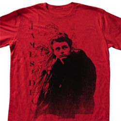 James Dean Shirt College Dean Adult Red Tee T-Shirt