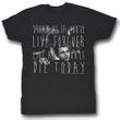 James Dean Shirt Die Today Adult Black Tee T-Shirt