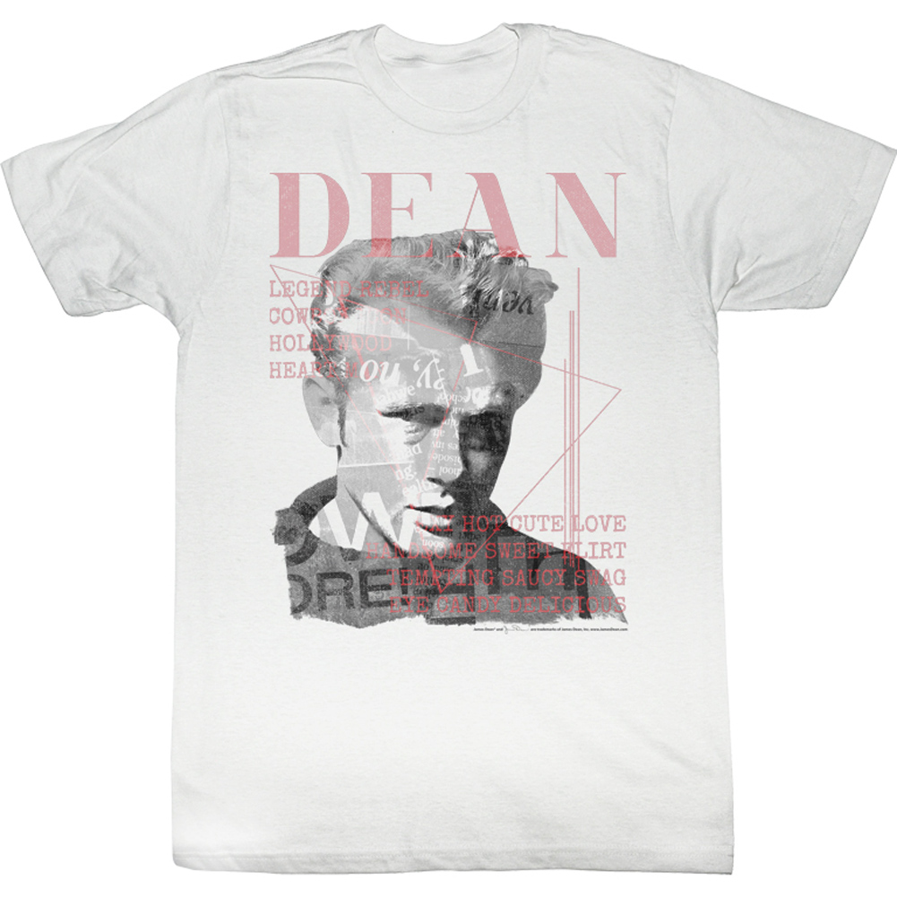 James Dean Shirt Faded Dean Adult White Tee TShirt James Dean Shirts