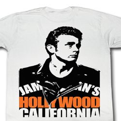 James Dean Shirt Hollywood Adult White Tee T-Shirt