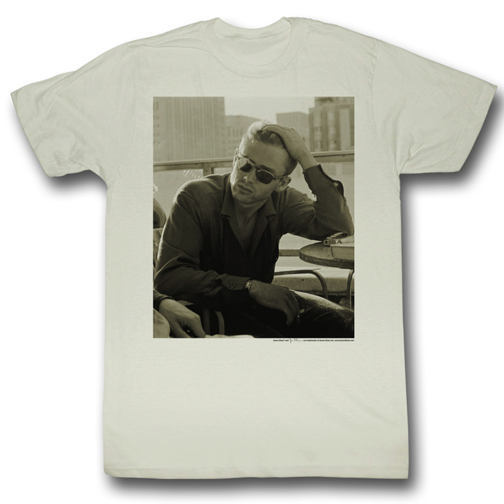 James Dean Shirt James Adult Dirty White Tee TShirt James Dean Shirts