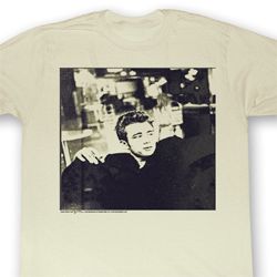 James Dean Shirt Kicked Back Adult Dirty White Tee T-Shirt
