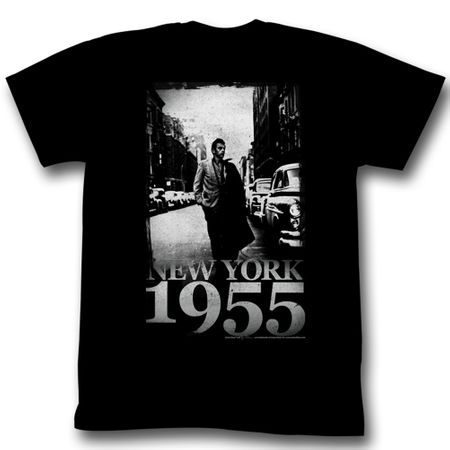 James Dean Shirt New York 1955 Adult Black Tee T-Shirt