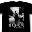 James Dean Shirt New York 1955 Adult Black Tee T-Shirt