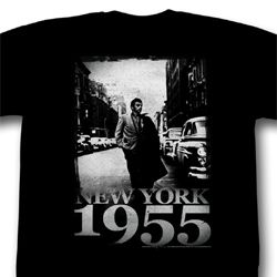 James Dean Shirt New York 1955 Adult Black Tee T-Shirt