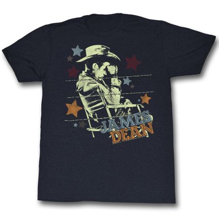 James Dean Shirt Stars Black T-Shirt