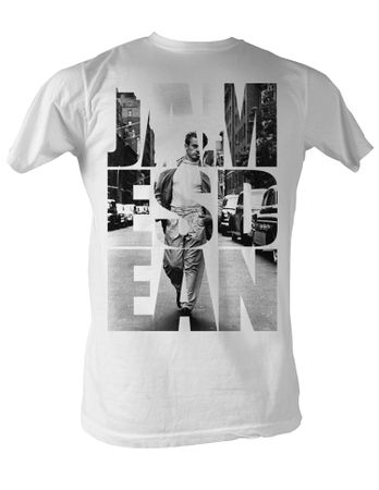 James Dean T-shirt Dean New York Adult White Tee Shirt