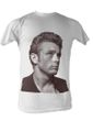 James Dean T-shirt Gold Rebel Adult White Tee Shirt