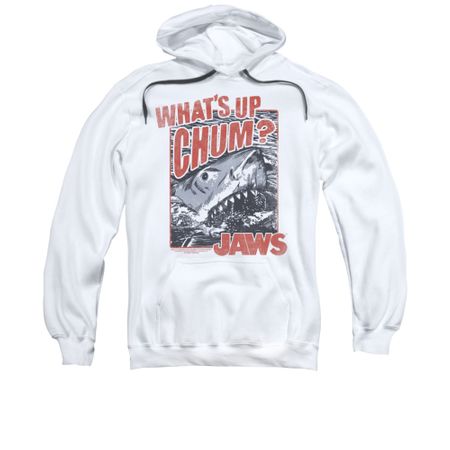 Jaws Hoodie Block Chum White Sweatshirt Hoody