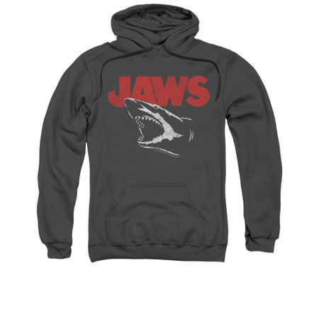 Jaws Hoodie Cracked Jaw Charcoal Sweatshirt Hoody