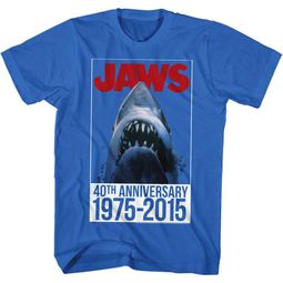 Jaws Shirt 40th Anniversary Royal T-Shirt Jaws Shirt 40th Anniversary Royal T-Shirt