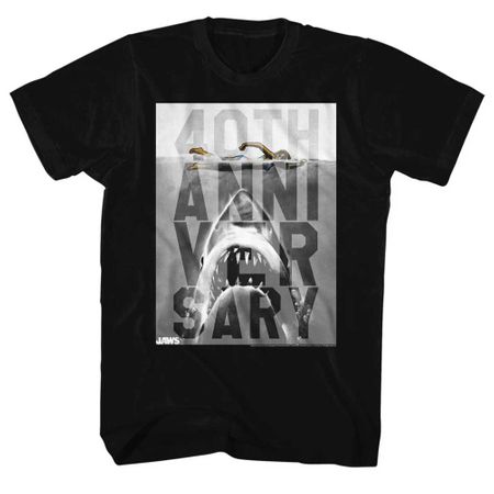 Jaws Shirt 40th Anniversay Black T-Shirt