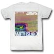 Jaws Shirt Amity Island Adult White Tee T-Shirt