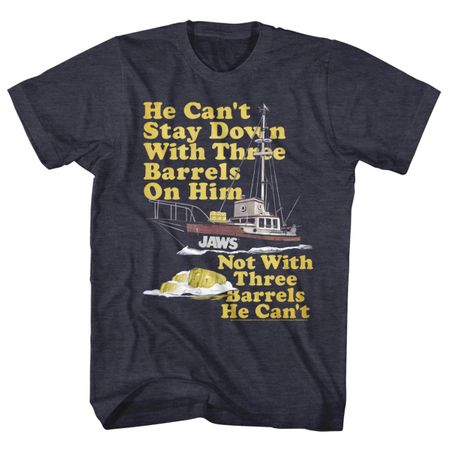 Jaws Shirt Barrels Heather Charcoal T-Shirt