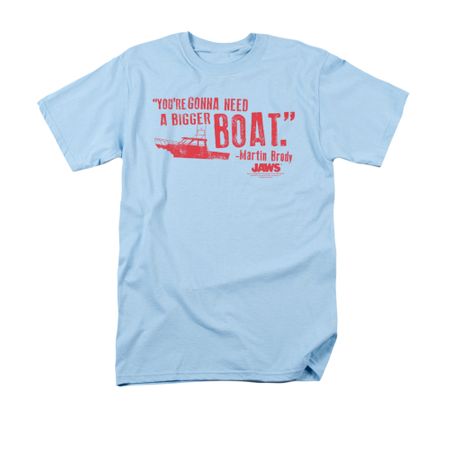 Jaws Shirt Bigger Boat Light Blue T-Shirt