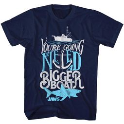 Jaws Shirt Bigger Boat Navy T-Shirt Jaws Shirt Bigger Boat Navy T-Shirt
