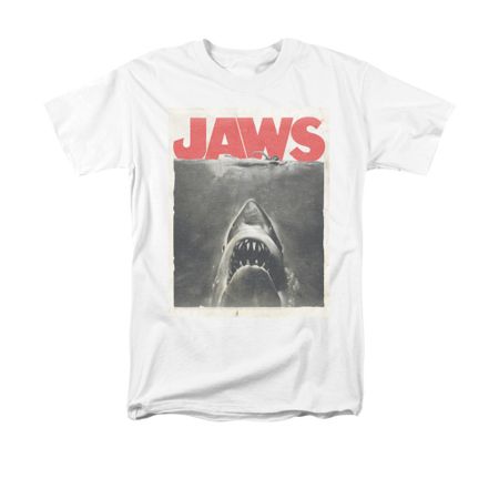 Jaws Shirt Block Classic Fear White T-Shirt