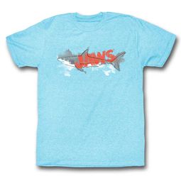 Jaws Shirt Color fill Blue Heather T-Shirt Jaws Shirt Color fill Blue Heather T-Shirt