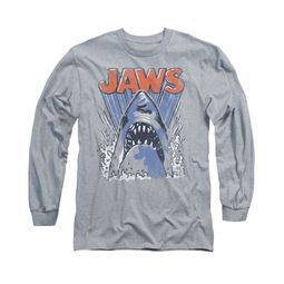 Jaws Shirt Comic Splash Long Sleeve Athletic Heather Tee T-Shirt Jaws Shirt Comic Splash Long Sleeve Athletic Heather Tee T-Shirt