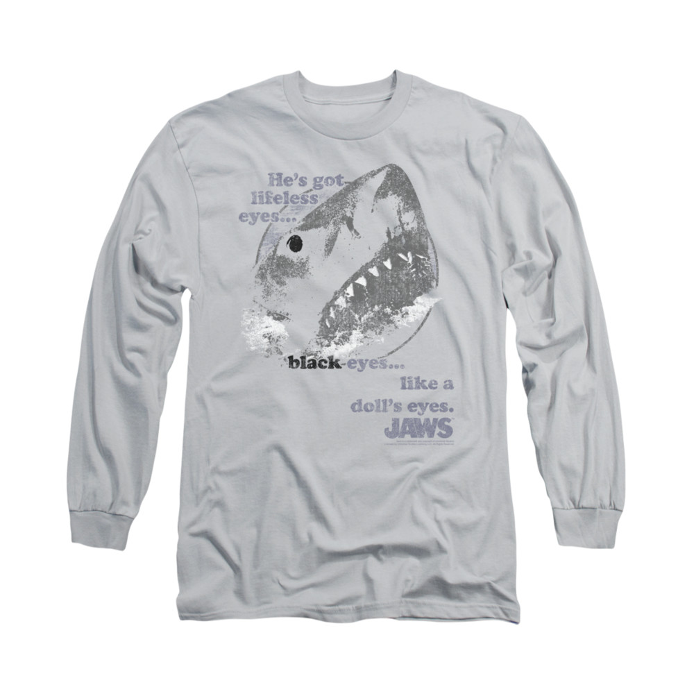 Jaws Shirt Doll's Eyes Long Sleeve Silver Tee TShirt Jaws Doll's