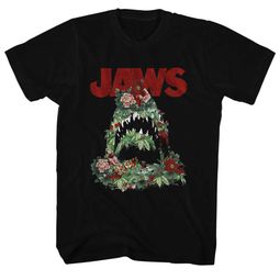 Jaws Shirt Flowers Black T-Shirt Jaws Shirt Flowers Black T-Shirt
