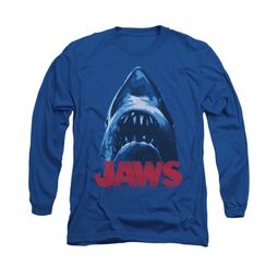 Jaws Shirt From Below Long Sleeve Royal Blue Tee T-Shirt Jaws Shirt From Below Long Sleeve Royal Blue Tee T-Shirt
